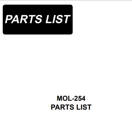 重機(jī)JUKI,MOL-254零件圖,零件手冊
